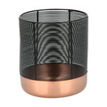 Candle Holder Black With Copper Base image number 1