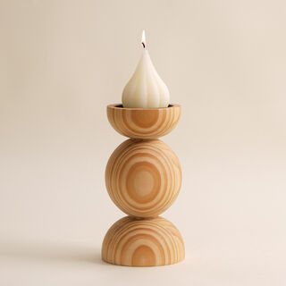 Homez wooden resin candle holder 13*13*23.8 cm