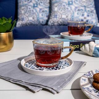 La Mesa Glass Tea Cup Set 12 Pieces