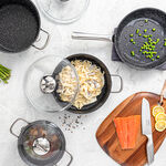 Alberto 7 piece black granite cookware set image number 8