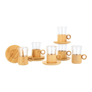 Arabic Tea Cups Bamboo 12Pc