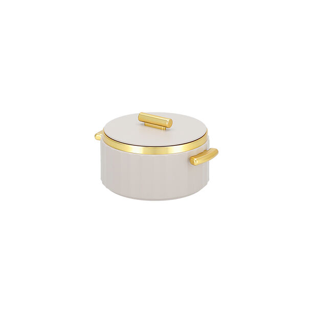 La Mesa matte lailac& gold plastic food warmer 1L image number 2
