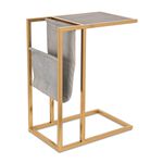 Metal And Wood Side Table  image number 1