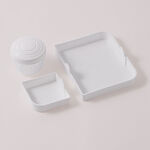 البرتو وعاء سلطة بلاستيك، أبيض 16.8*18.1*8.4سم image number 4