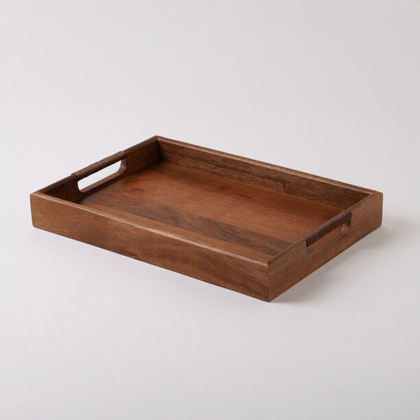 Dallaty natural wood serving tray 50*35*7cm, brown image number 0