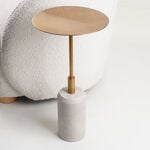 Homez Marble Side Table, Beige 31*53 Cm image number 3