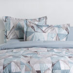 Cottage microfiber teal geo 6pc full comforter set, 160*240cm image number 1