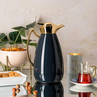Dallety Steel Flask Italian Black/Gold 1Liter