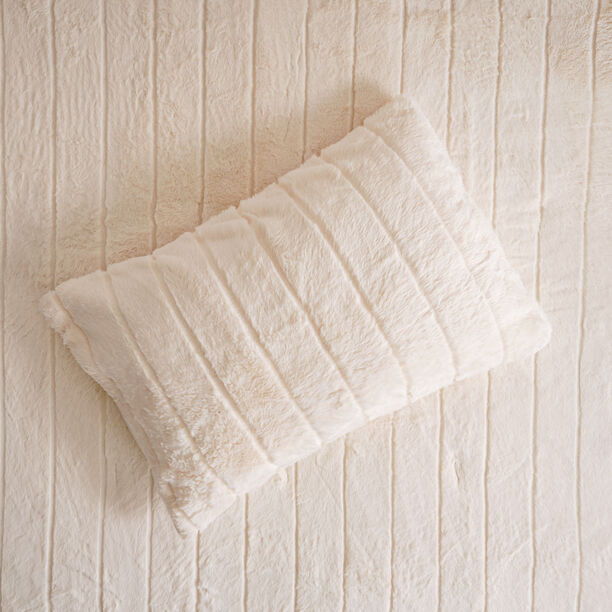 Carved faux fur super king comforter set 250*260 cm + 50*75 cm image number 3