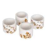 La Mesa Gold Leaf Napkin Ring 4 Pieces Set image number 1