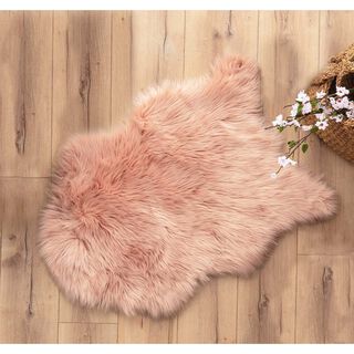 Cottage Faux Fur Powder Pink 80X150 Cm
