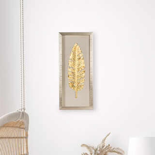 Wall Art Framed Object Banana Leaf Gold Foiled
