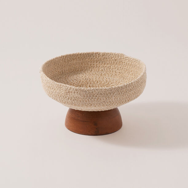 لا ميسا وعاء تقديم خشب 12*20*20سم، بيج image number 0