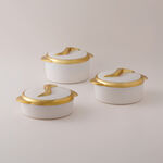 Alberto Stainless Steel Hotpots 3Pcs, White And Gold image number 0