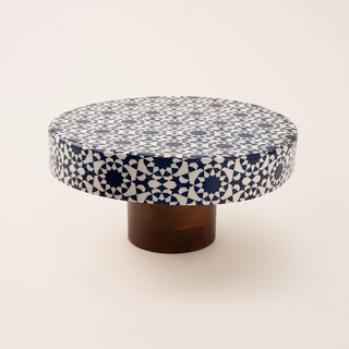 Bahja multi color wood cake stand 30*30*15 cm