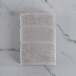 Boutique Blanche Silver Riviera Stripe 100% Cotton Hand Towel 50*90 Cm image number 0