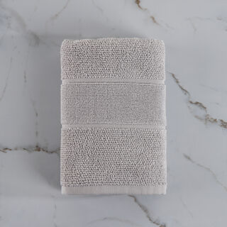 Boutique Blanche Silver Riviera Stripe 100% Cotton Hand Towel 50*90 Cm