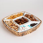 5Pcs Section Tray With Sea Grass Basket image number 2