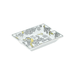 Ashtray White And Bird Patten 19.5*16.5*4 cm