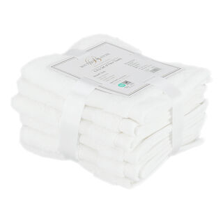 6 Piece Ultra Soft Face Towel Set 33*33 cm White