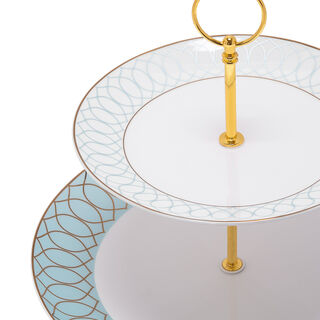 2 Tier Dessert Serving Gold With Fairouz