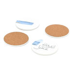 Dallaty white coasters set of 4 pcs image number 2