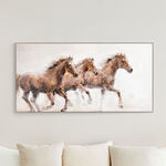 Hand Painted Wall Art Horses 76*150*3.8 cm image number 0