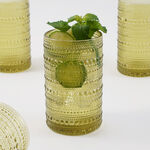 La Mesa 4 Pcs Highball Glass Set, Olive Green 7.5*7.5*12.5 Cm image number 0