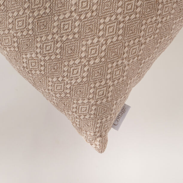 Cottage jacquard cotton cushion 45*45cm in beige image number 2