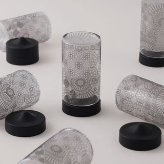 Dallaty 12Pieces Glass Tea Set, Black