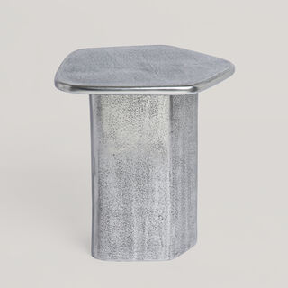 Homez Metal Side Table, Silver 48*46*52 Cm