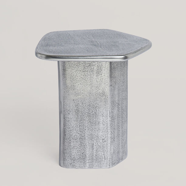 Homez Metal Side Table, Silver 48*46*52 Cm image number 0