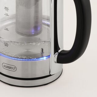 غلاية كهربائية زجاج 1.7 لتر، أسود