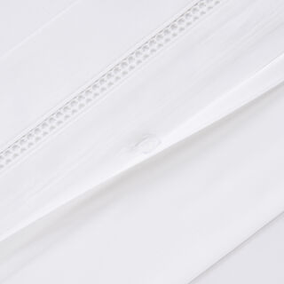Boutique Blanche Ladder Lace Duvet Cover Set 100% Cotton 300Tc White 200*200 Cm