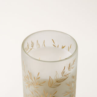 Glass candle musk and oud dia12.7cm