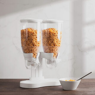 Alberto Double Cereal Dispenser White Color