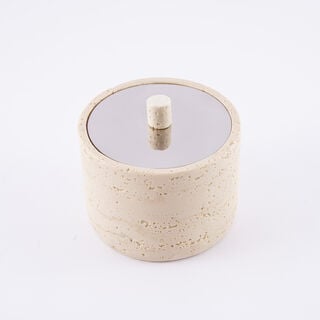 Homez oud burner set travertine collection 9.5*9.5*16.5cm