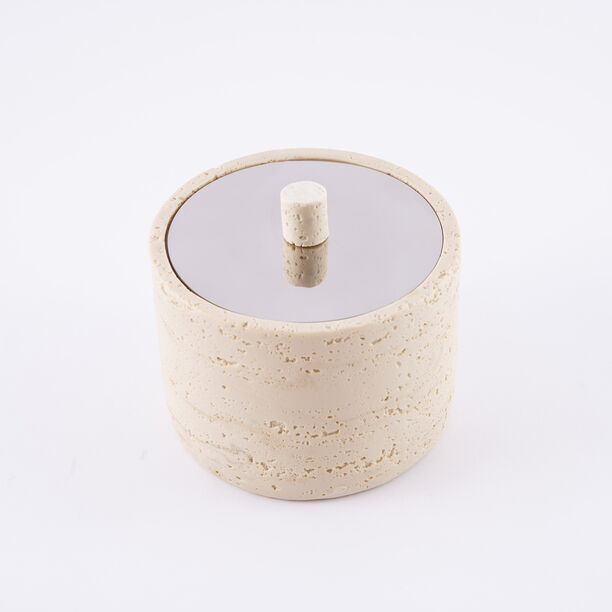 Homez oud burner set travertine collection 9.5*9.5*16.5cm image number 3