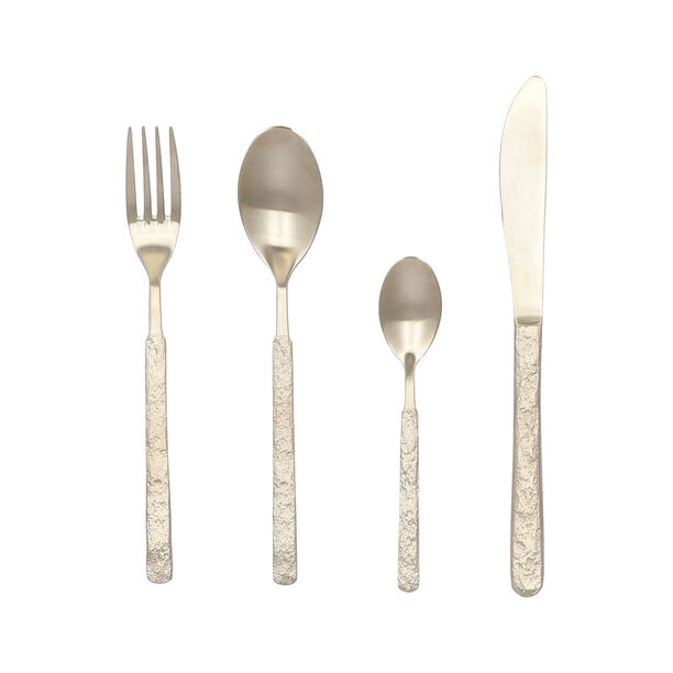 La Mesa 16 Piece Cutlery Set Champagne Gold image number 1