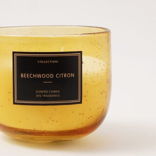 هومز شمعة معطرة بعطر بيش وود سترون في كوب زجاجي 320 جم