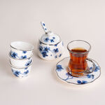 La Mesa Porcelain Tea And Coffee Set 21 Pieces Blue image number 0