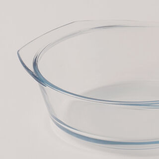 البرتو طاجن دائري بغطاء زجاج بروسليكات 1.5لتر