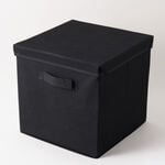 Homez Clothes Organizer Storage Box Polyester, Black 34*34*25Cm image number 0
