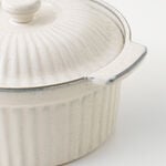 لا ميسا حافظة طعام بغطاء فخار 27.5*23.5*11.2سم، كريمي image number 4