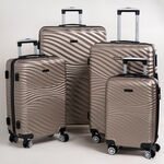 Travel vision durable ABS 4 pcs luggage set, champagne image number 0