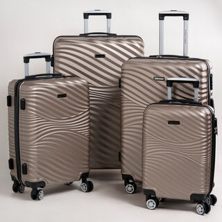Travel vision durable ABS 4 pcs luggage set, champagne