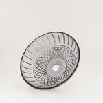 هومز طبق ديكور دايموند زجاج 29.4*29.4*14.4سم، رمادي فاتح image number 2