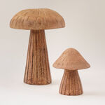 Homez decoration mushroom figurine resin wood grain image number 3