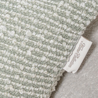Cottage acrylic boucle woven cushion 45*45cm, green
