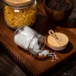 Alberto Mini Glass Jar With Wooden Lid And Hemp Rope image number 0